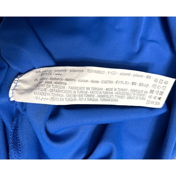 Zara L Blue Bodysuit Square Neck Sleeveless Tank Top Stretch Fitted Minimal NWT - Picture 9 of 10